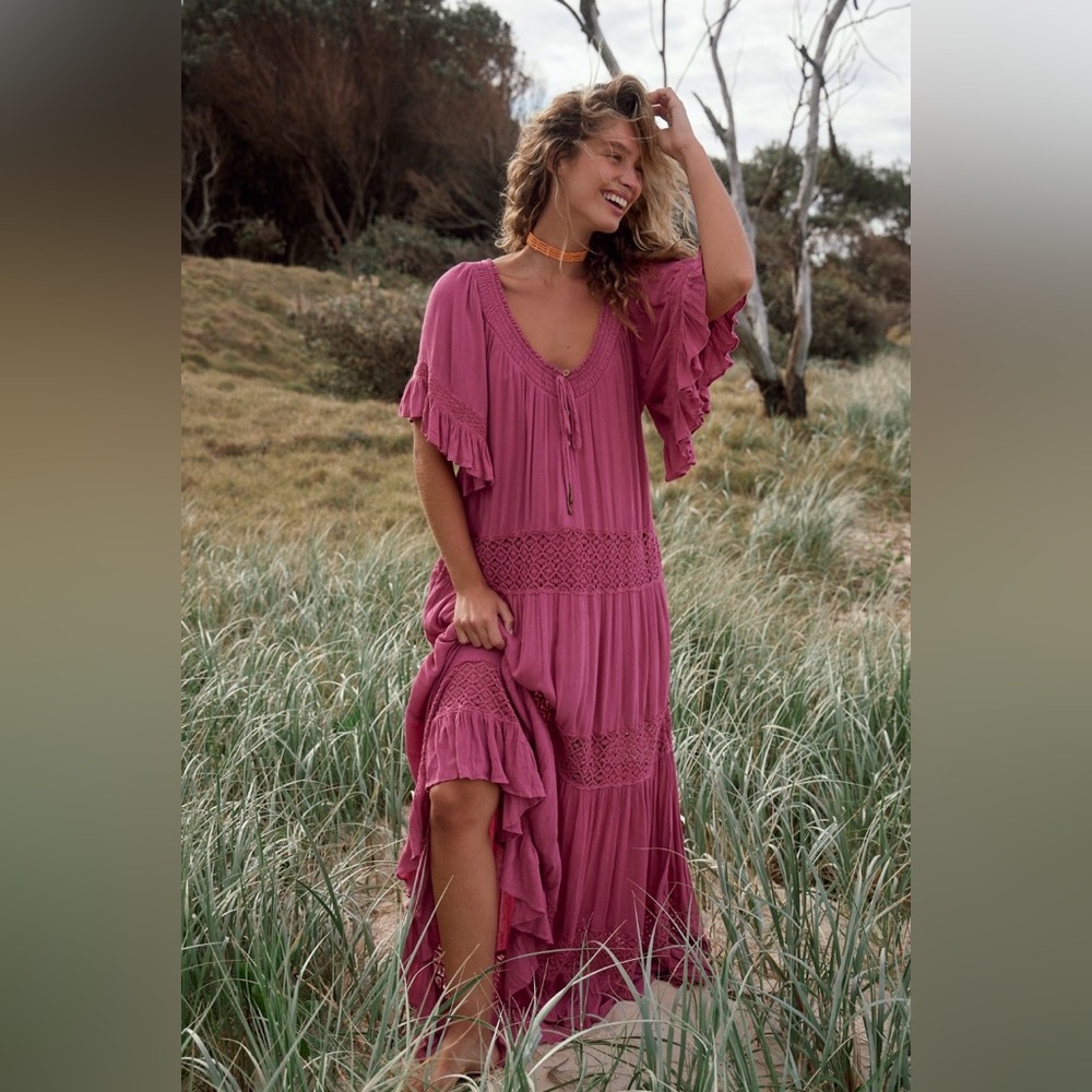 Closeout!▪️NWT Free People Dream On Maxi Dress in Soothing Petals-S
